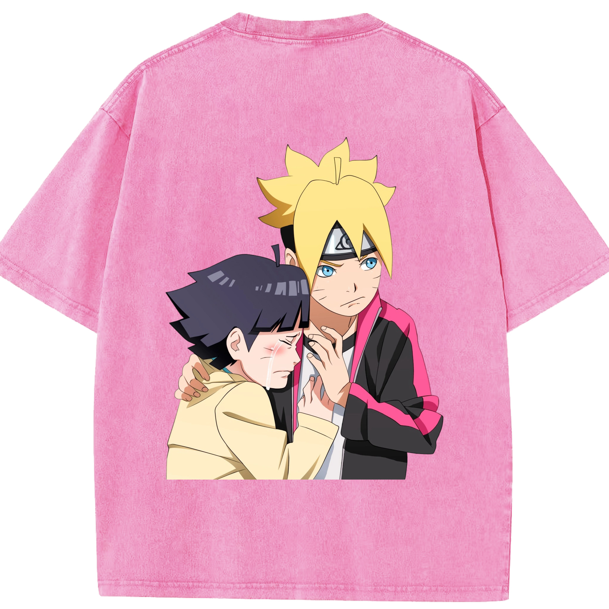 （画像用） NARUTO -ナルト- うずまき ボルト Uzumaki Boruto 綿100% ヴィンテージ風 半袖Tシャツ（背面プリント）